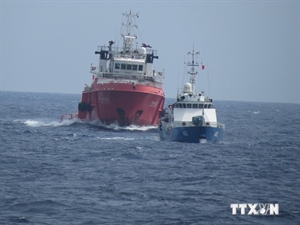 Haiyang Shiyou-981 changements de la formation des navires chinois